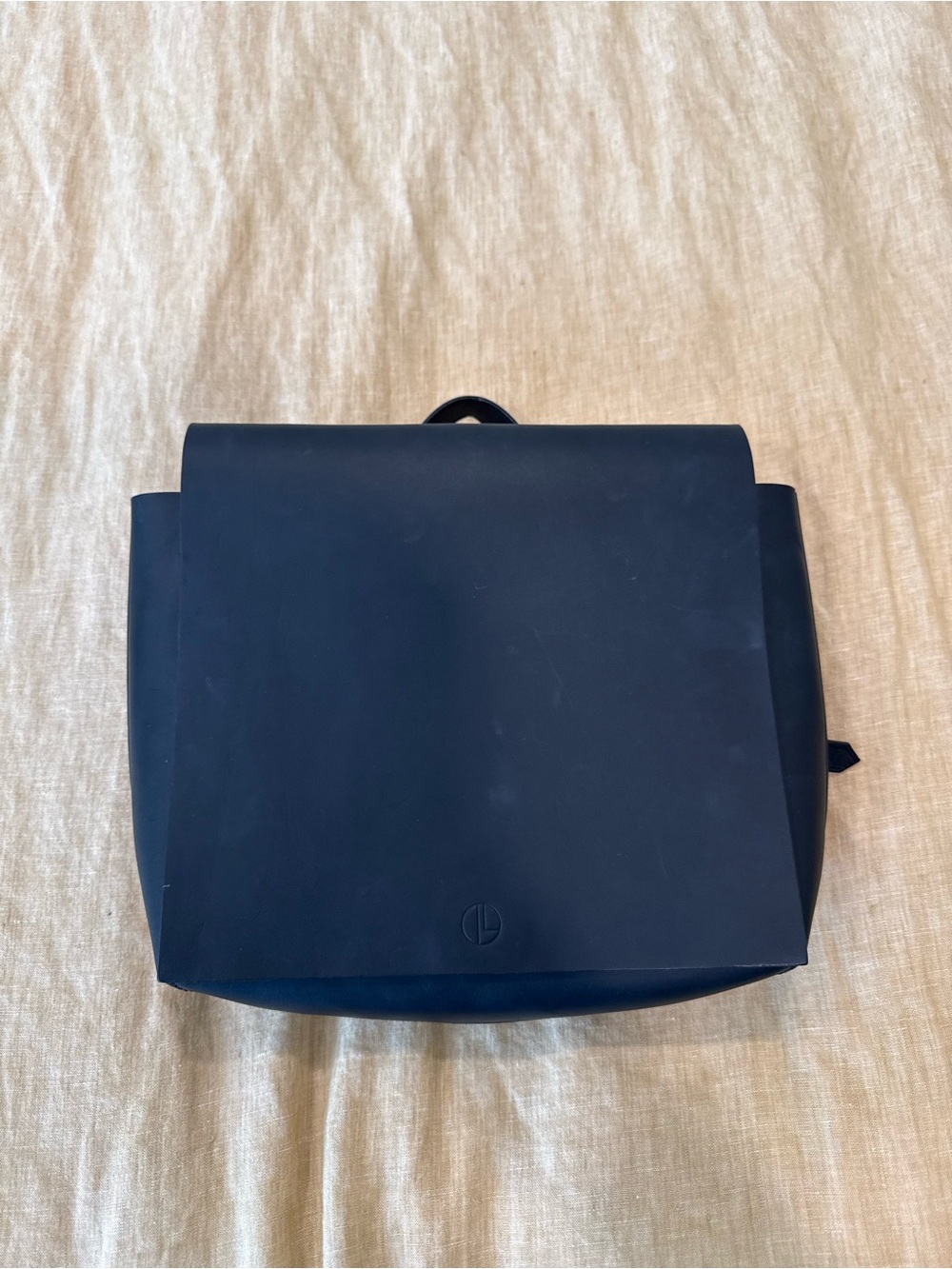 Janessa Leoné Black Minimal Messenger Bag with Subtle Logo